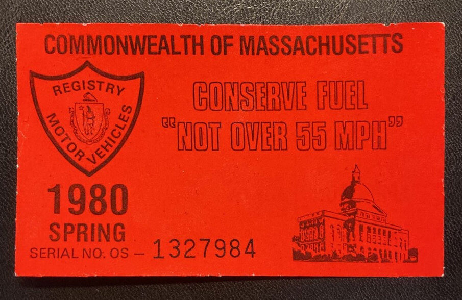 (image for) 1980 Massachusetts ORIGINAL Spring Inspection Sticker